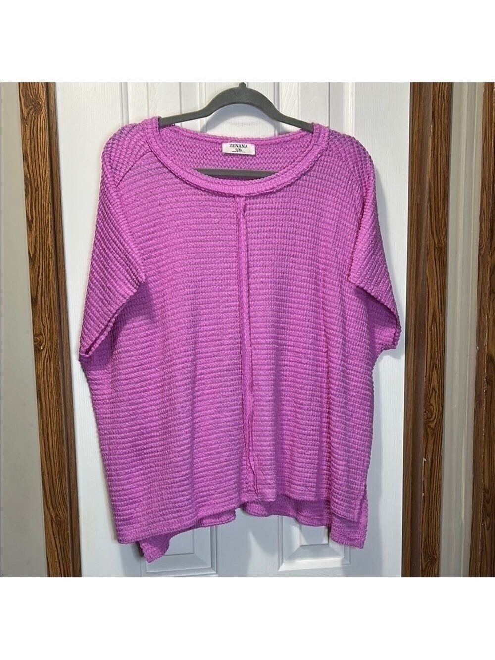 Zenana Outfitters Waffle Knit Blouse NWOT